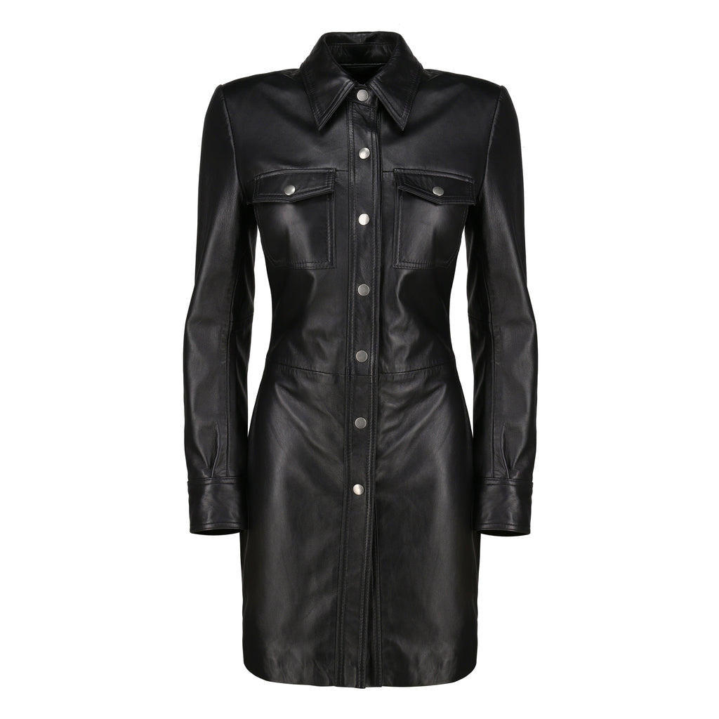 Millie Bobby Brown's Black Leather Dress– The Leather Harbour