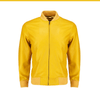 Casual Yellow Leather Jacket