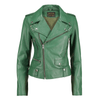 Women's Elegant Green Biker Leather Jacket