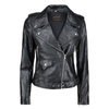 Women's Black Asymmetrical Biker Leather Jacket