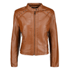 Women's Brown Belted Leather Jacket