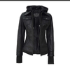 Women’s Hooded Leather Jacket