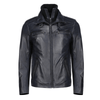 TLH Navy Men's Leather Jacket