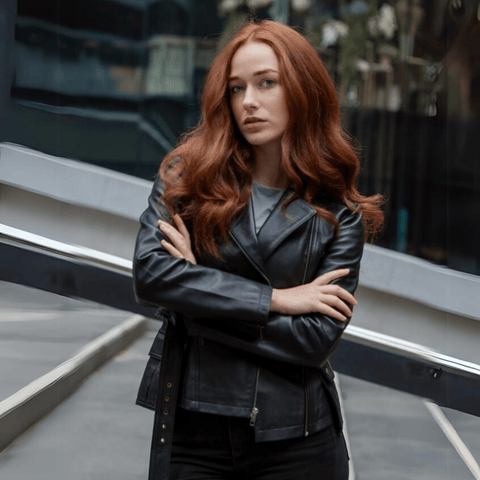 Women’s Asymmetrical Leather Jacket