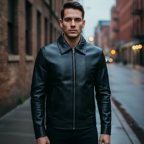 Mystical Black Leather Jacket