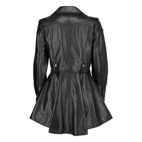 Asymmetric Zip Peplum Jacket