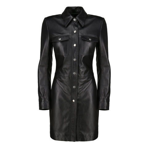 Millie Bobby Brown’s Black Leather Dress