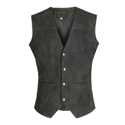 Men's Suede Leather Vest Jacket