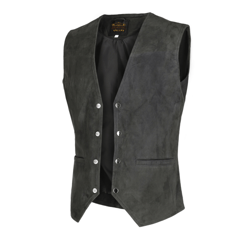 Men's Suede Leather Vest Jacket