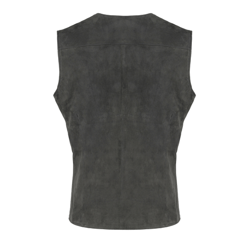 Men's Suede Leather Vest Jacket