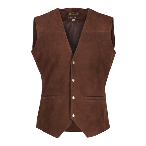 Men's Suede Leather Vest Jacket