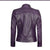 Women’s Purple Racer Leather Jacket