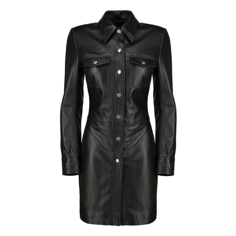 Millie Bobby Brown’s Black Leather Dress