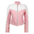 Pink Frost Cropped Leather Jacket