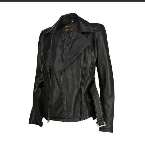 Women’s Asymmetrical Leather Jacket