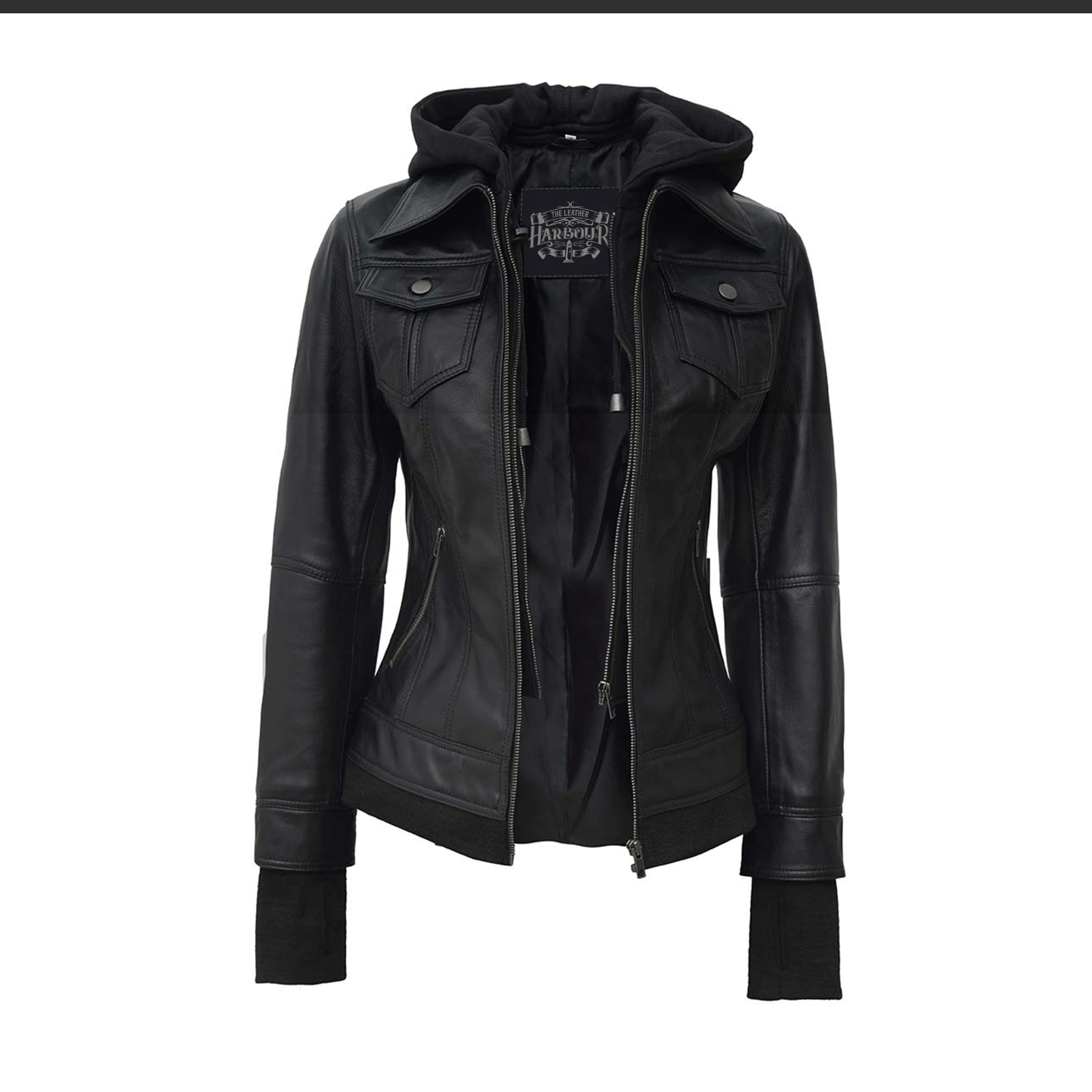 Women’s Hooded Leather Jacket The Leather Harbour